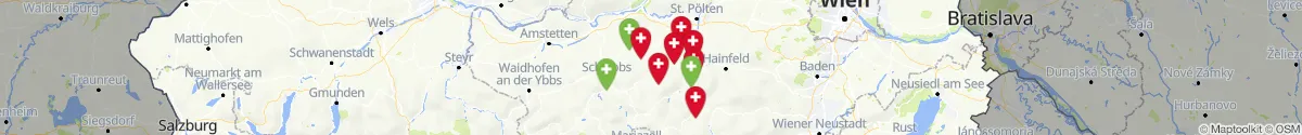 Kartenansicht für Apotheken-Notdienste in der Nähe von Loich (Sankt Pölten (Land), Niederösterreich)